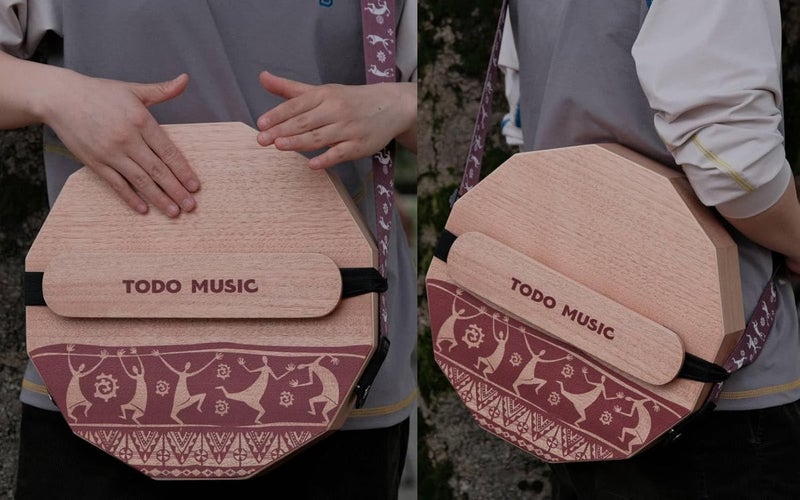 TODO The Nile Travel Cajon: 3-Tone Portable Cajon with Adjustable Snare, Handcrafted & Includes Carry Bag - for Adults and Kids（12-Sided) - Image 5